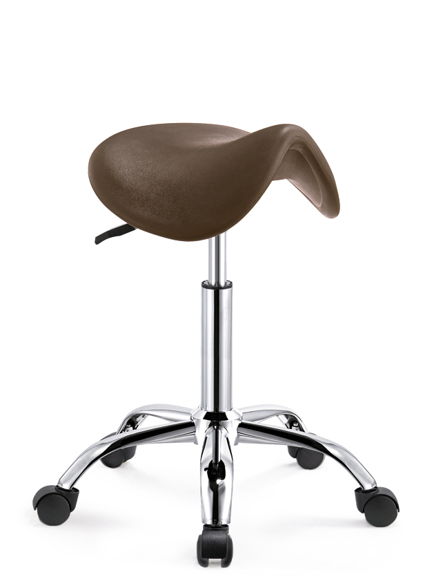 Ergonomische Zadelkruk Bruin op Wielen