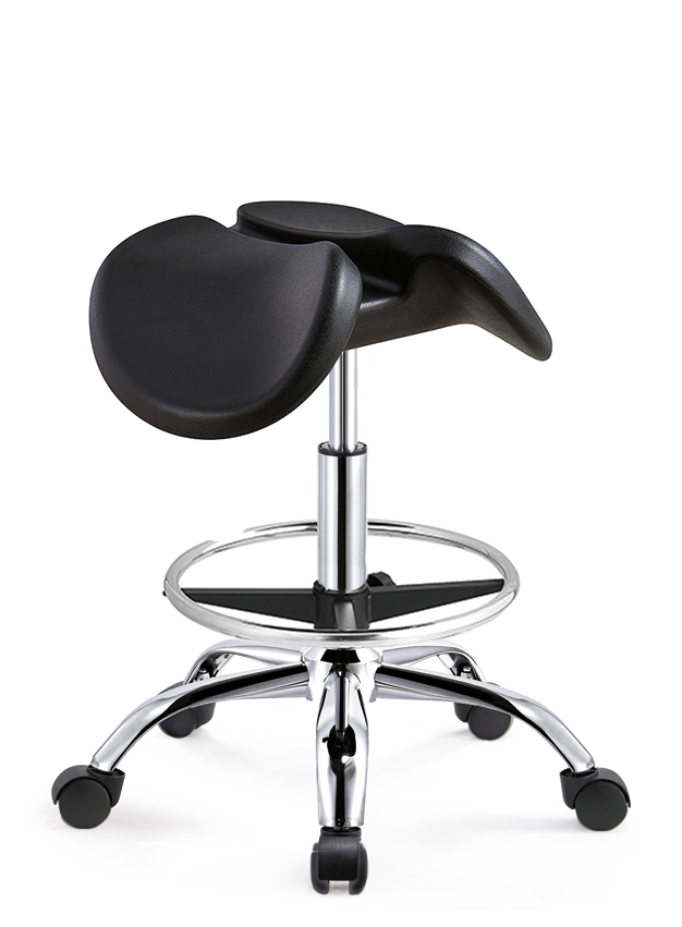 Premium Kantelbare Zadelkruk Zwart op Wielen