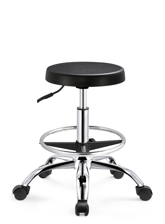 Ergonomische Tabouret Zwart op Wielen