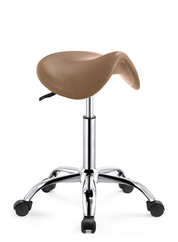 Ergonomische Zadelkruk Beige op Wielen