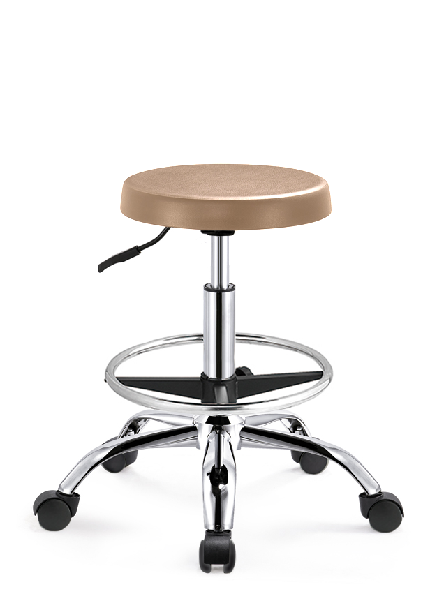 Ergonomische Tabouret Beige op Wielen