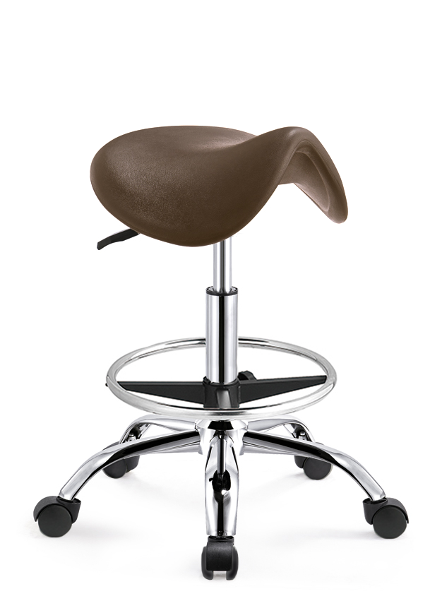 Ergonomische Zadelkruk Bruin op Wielen