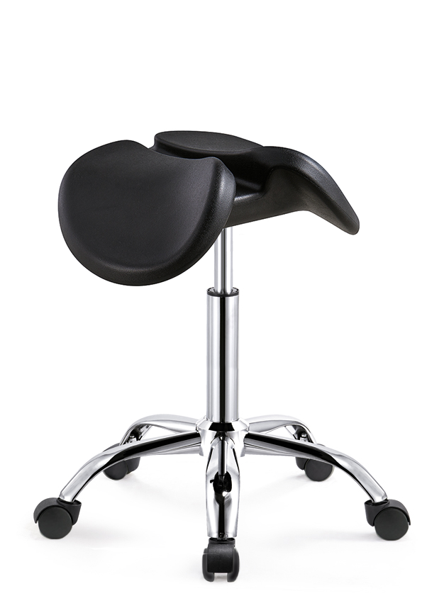 Premium Kantelbare Zadelkruk Zwart op Wielen